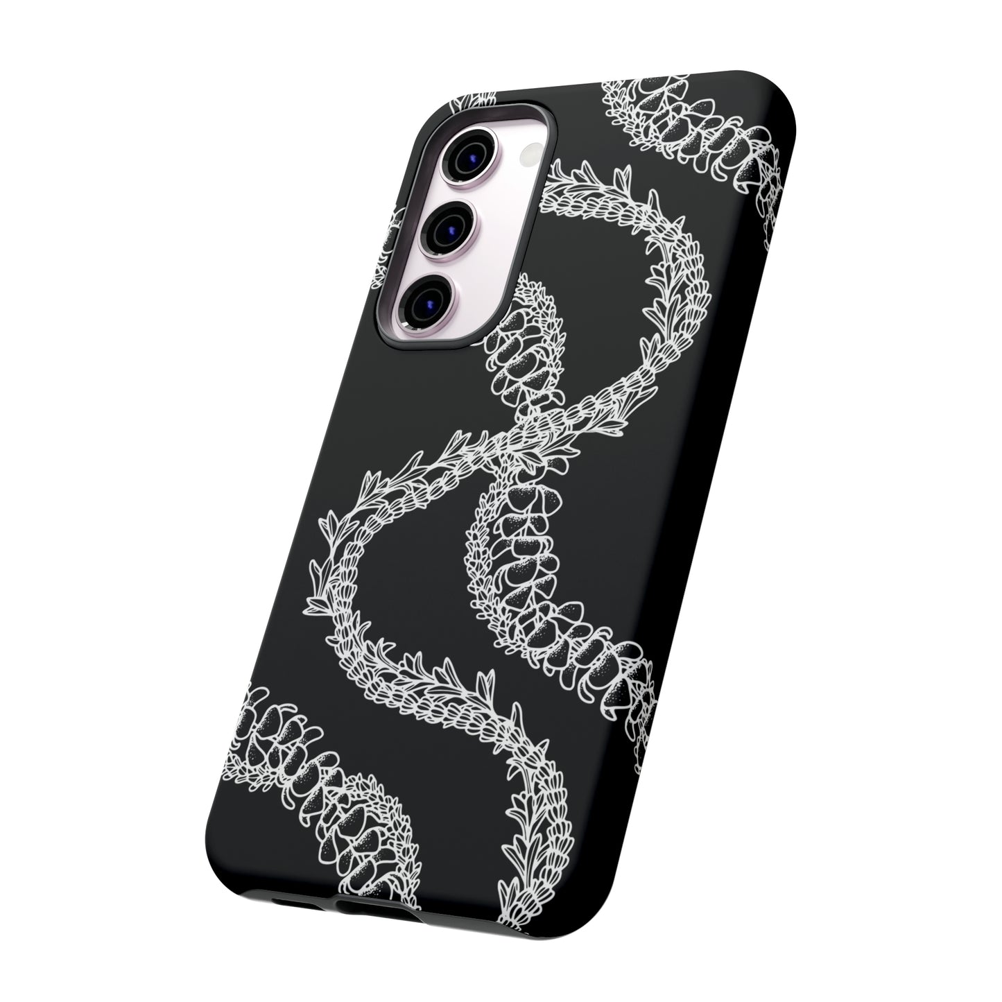 Black Curvy Lei Phone Case