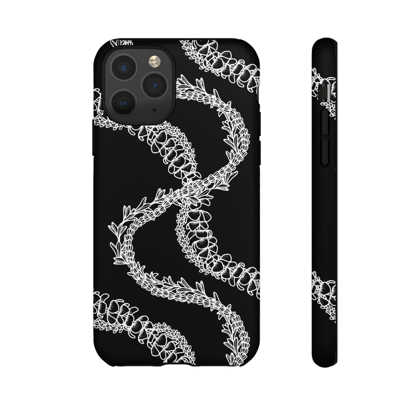 Black Curvy Lei Phone Case