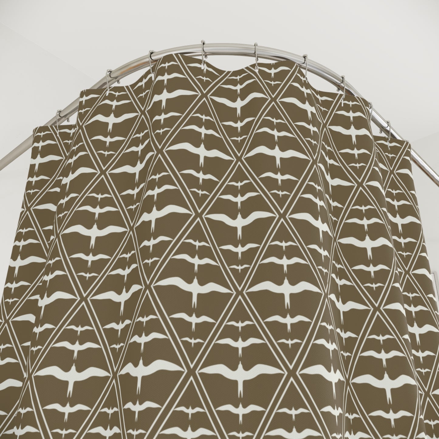 Iwa '25 Dark Brown Shower Curtain