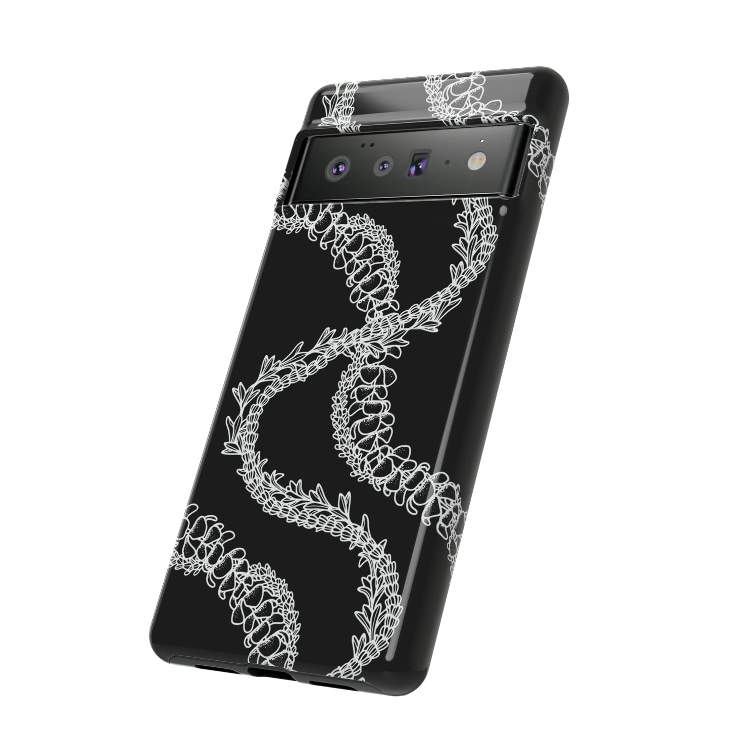 Black Curvy Lei Phone Case