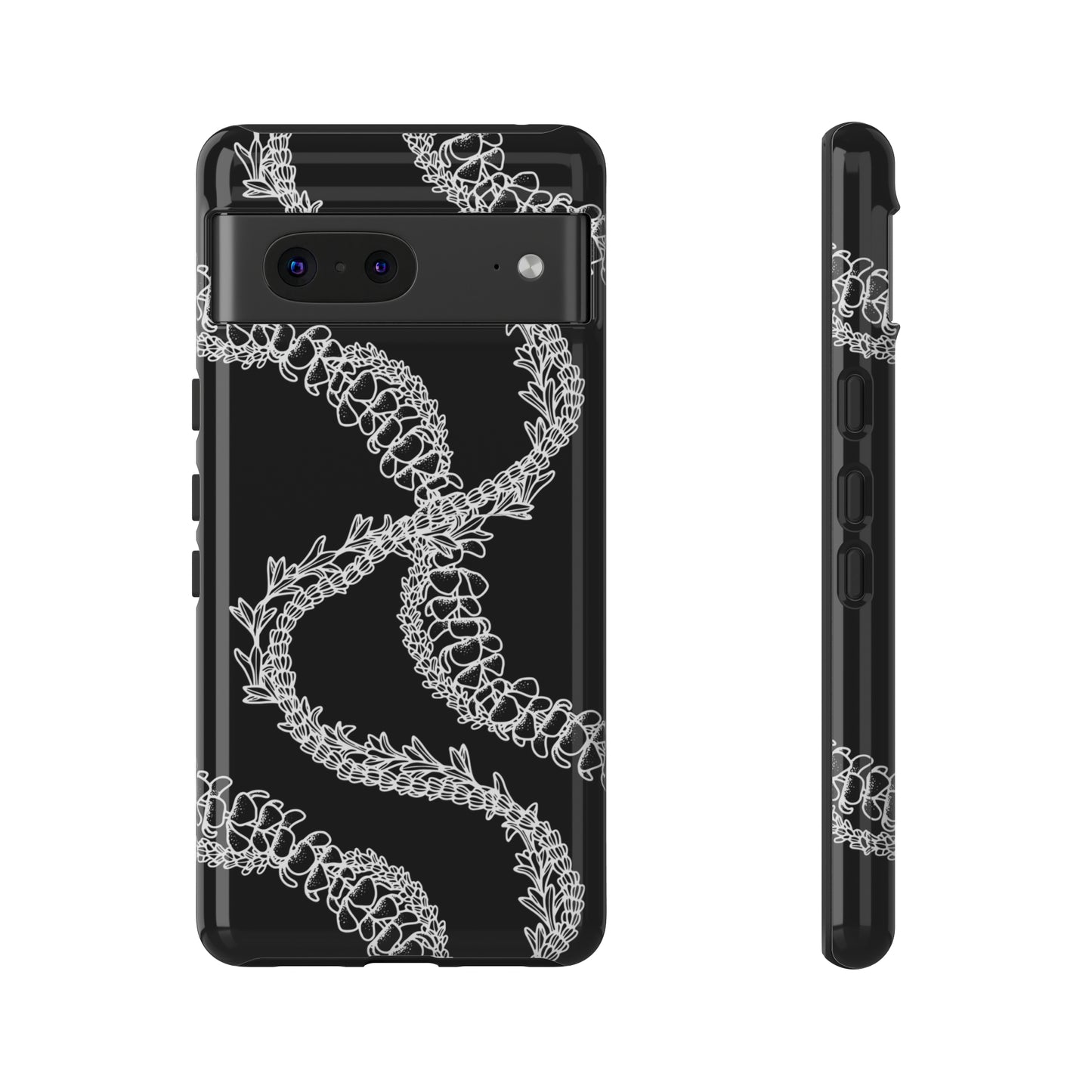 Black Curvy Lei Phone Case