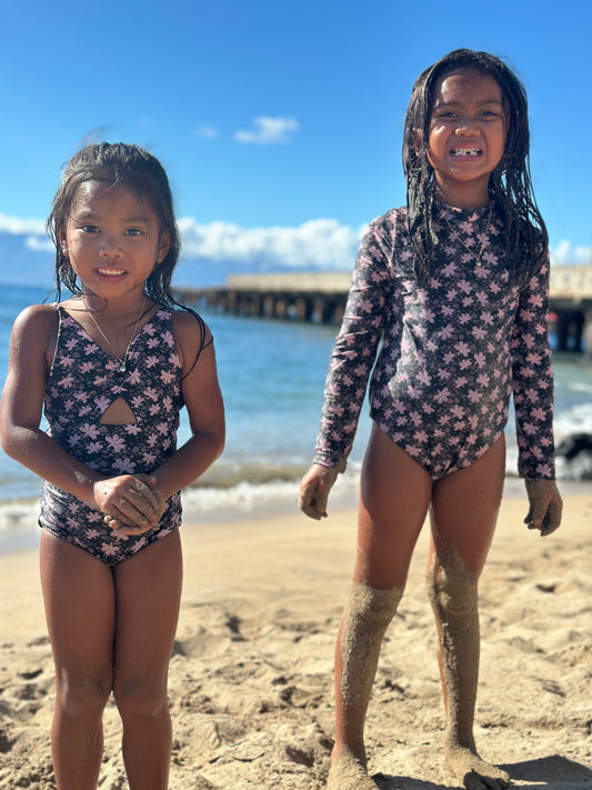 Naupaka Teagan Keiki Long Sleeve Swim