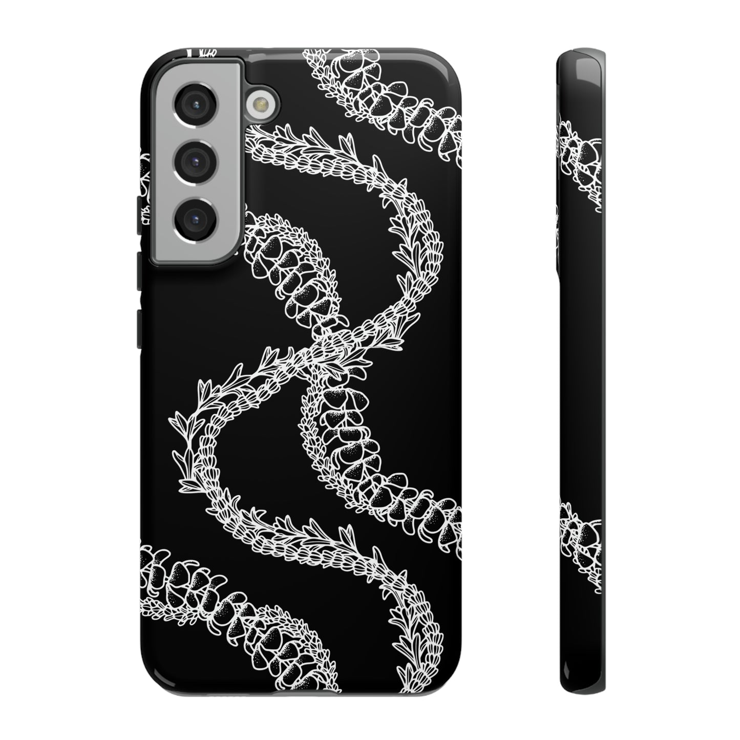 Black Curvy Lei Phone Case