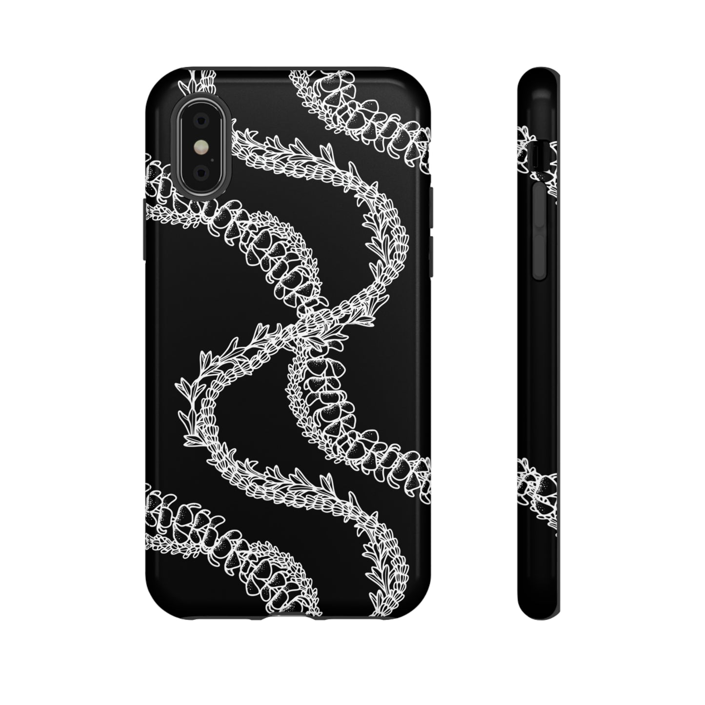 Black Curvy Lei Phone Case