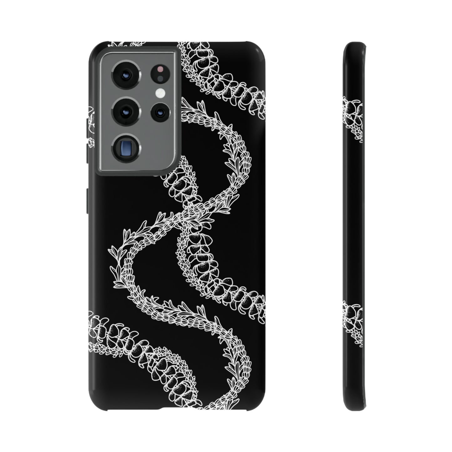 Black Curvy Lei Phone Case