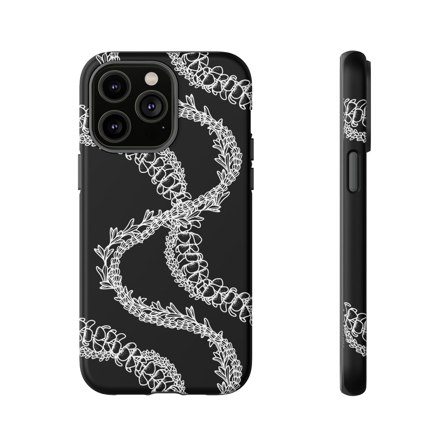 Black Curvy Lei Phone Case