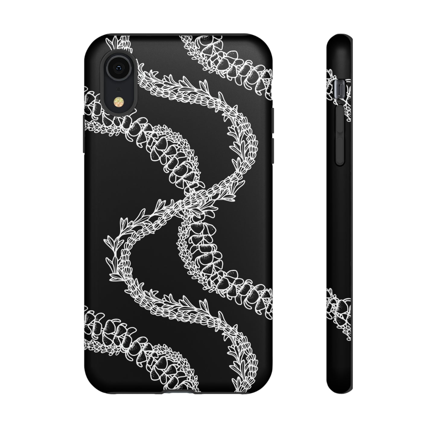 Black Curvy Lei Phone Case