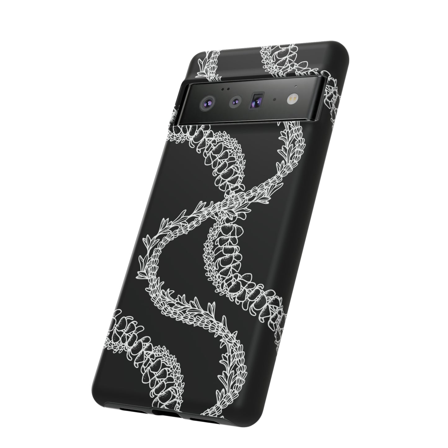 Black Curvy Lei Phone Case