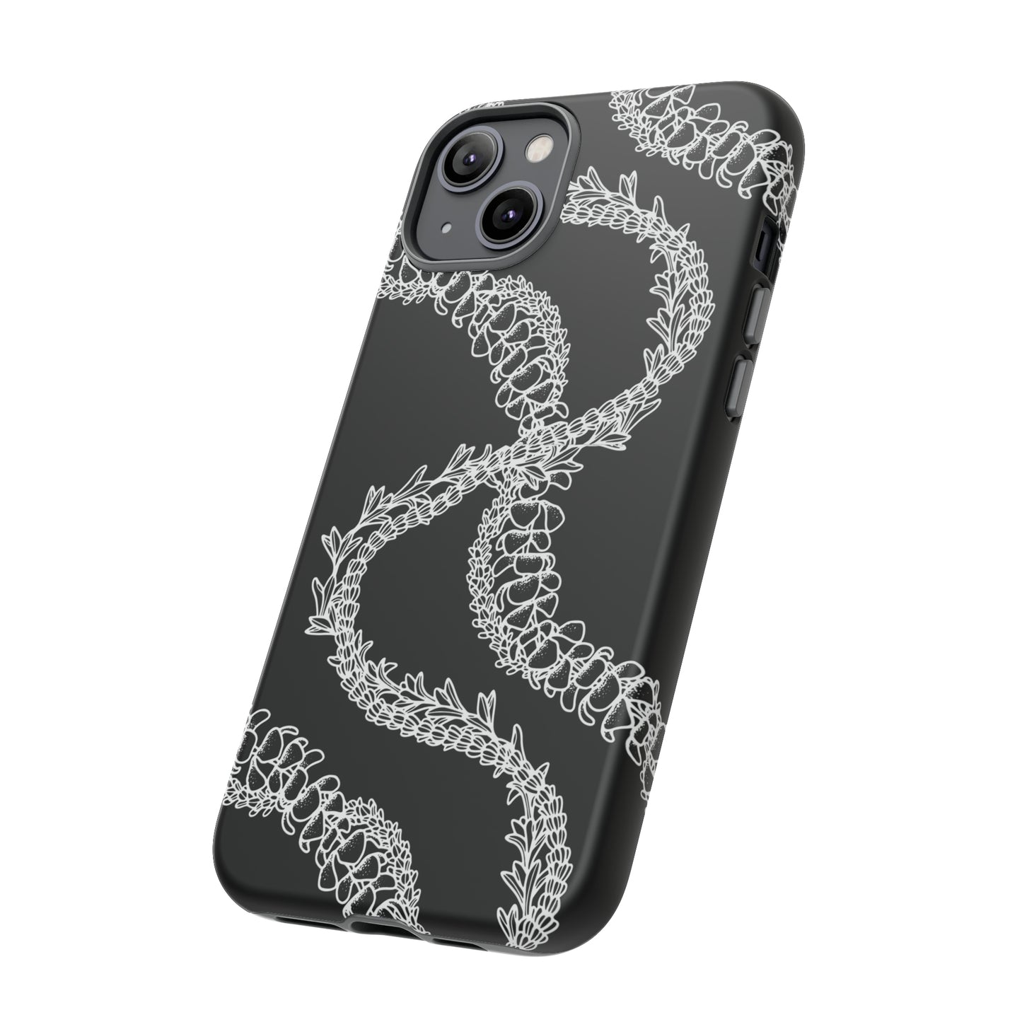 Black Curvy Lei Phone Case