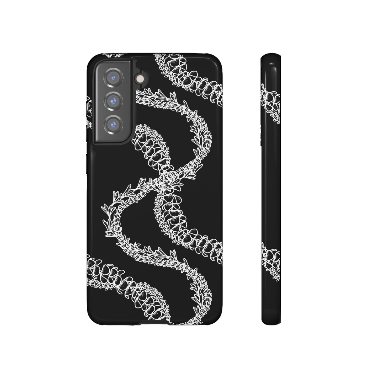 Black Curvy Lei Phone Case