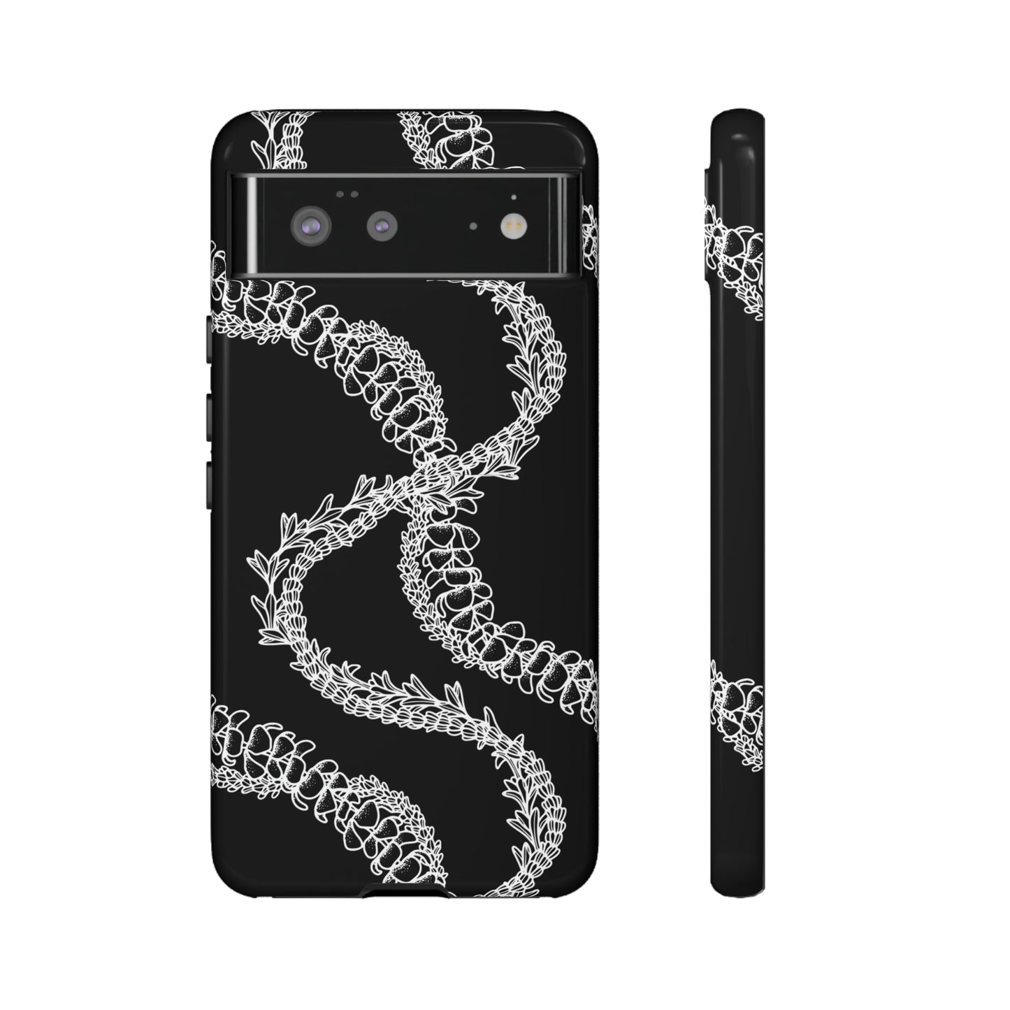 Black Curvy Lei Phone Case