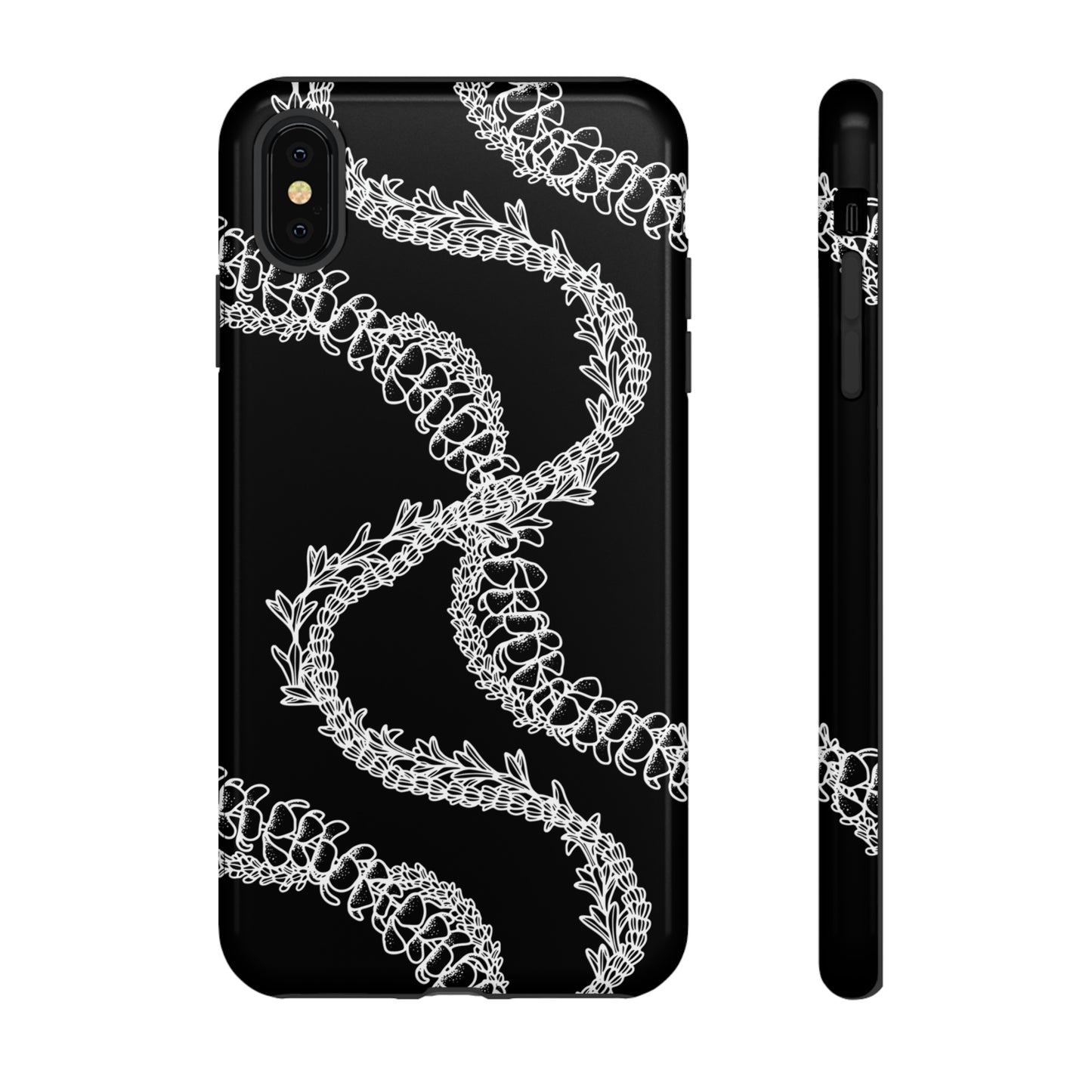 Black Curvy Lei Phone Case