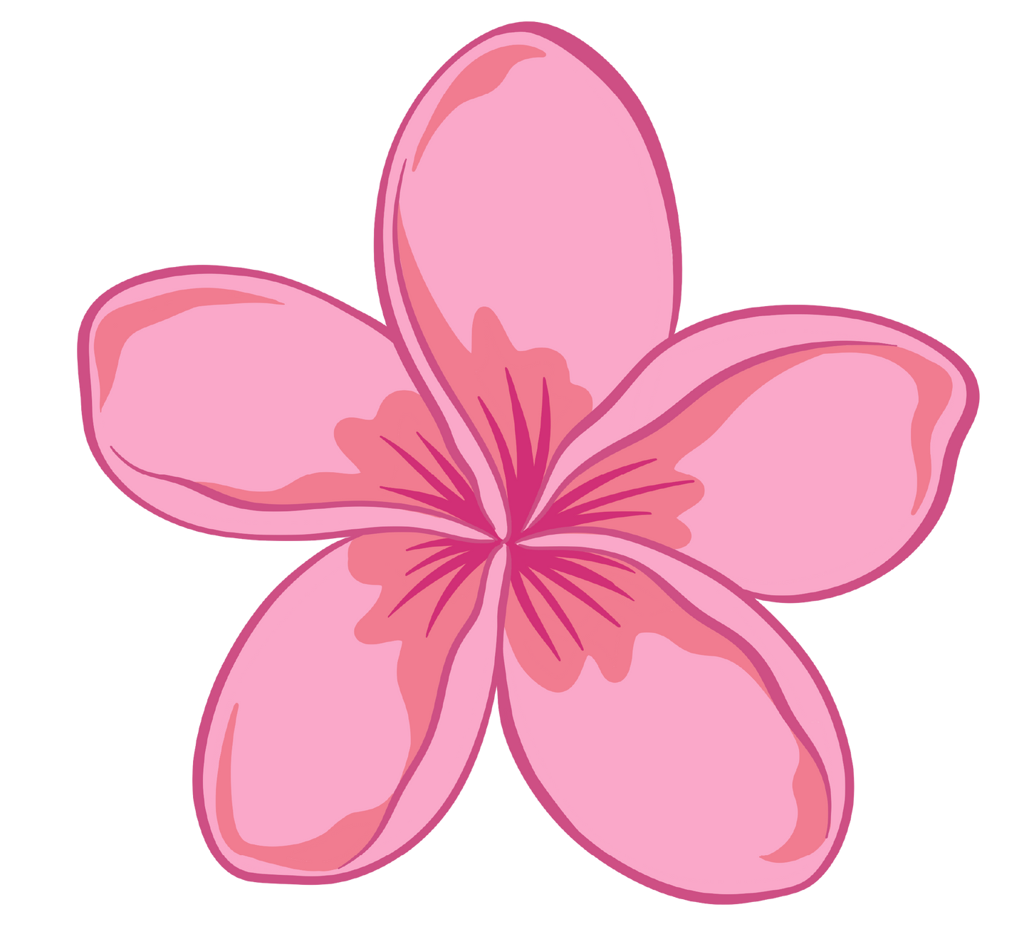 Pink Plumeria Sticker