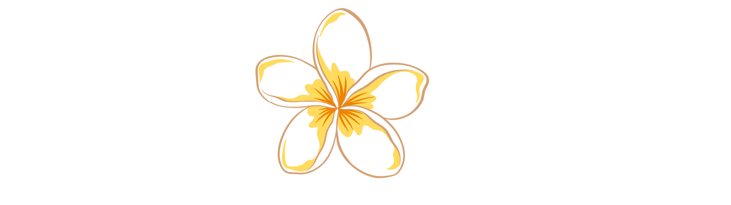White Aloha Pua Stickers
