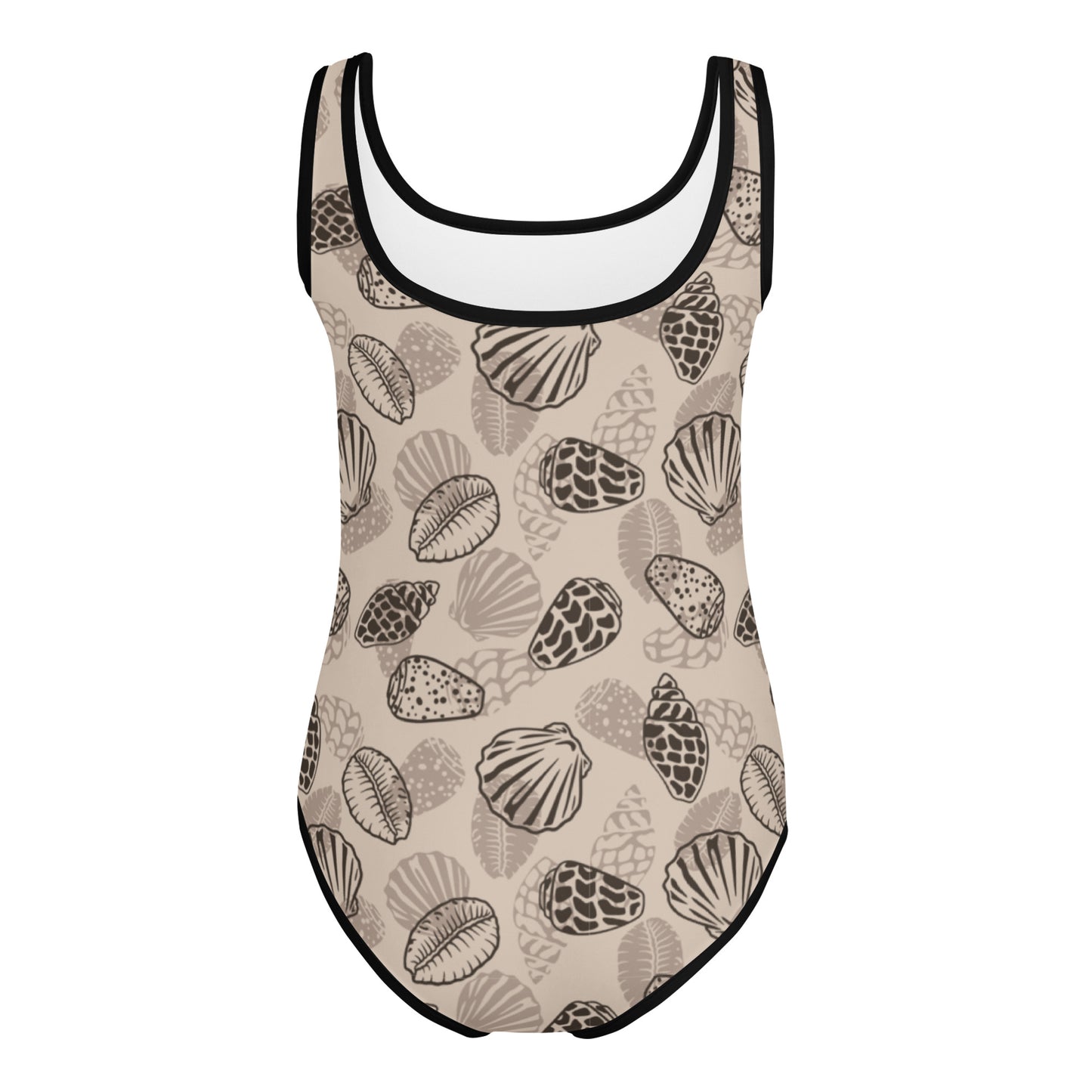 Light Brown Seashell Kids Swimsuit (Little kids 2t-7)