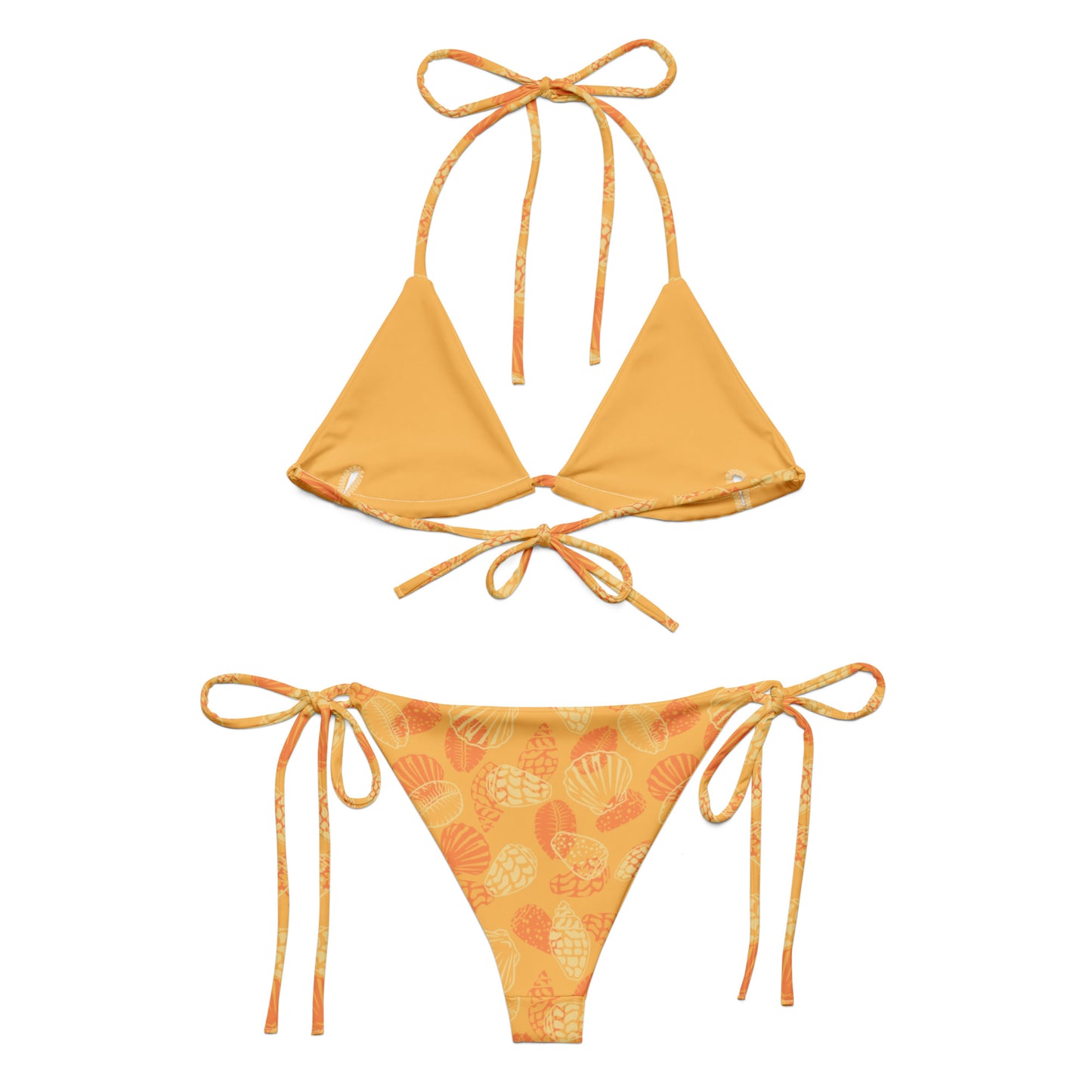 Orange Seashell string bikini