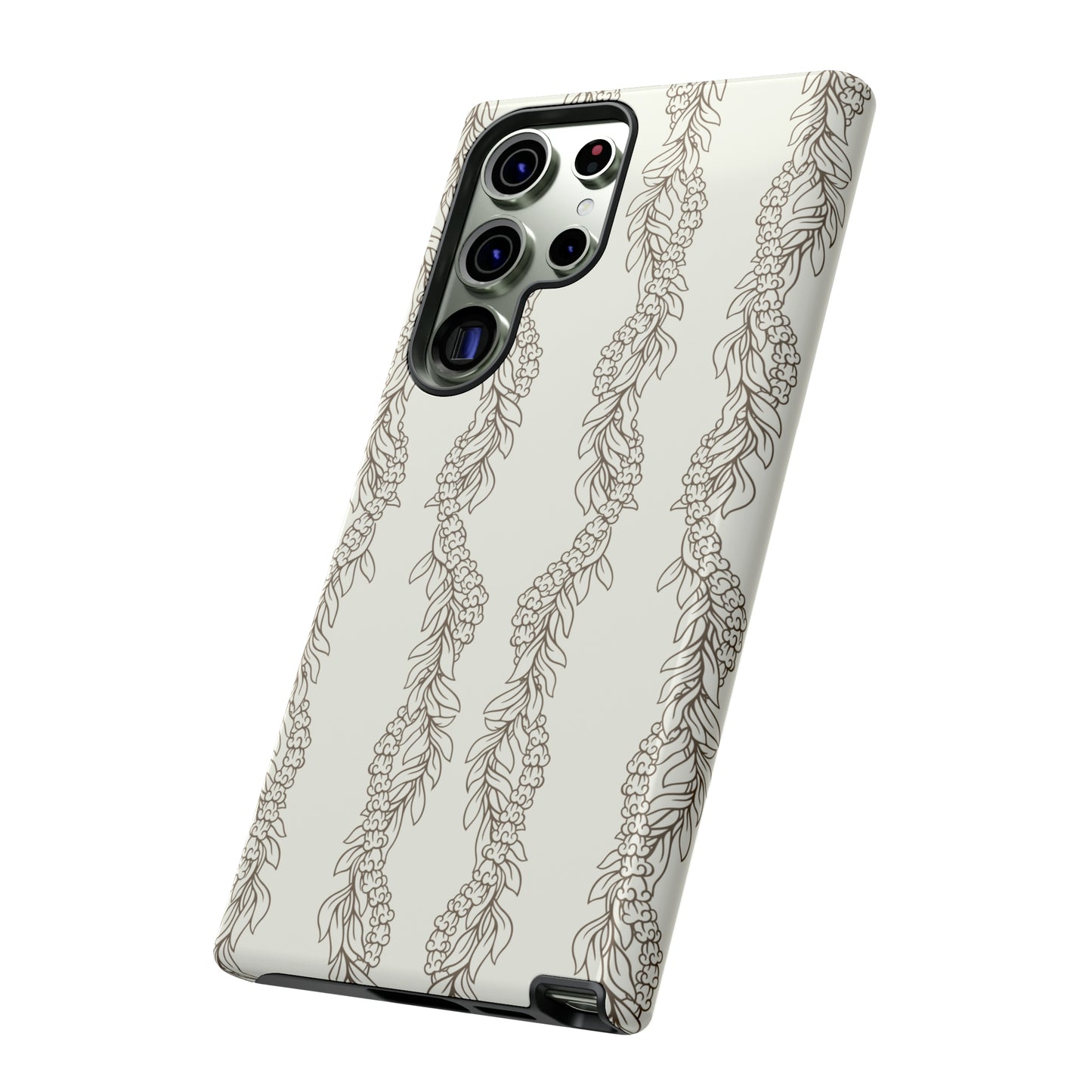 Cream Maile & Crownflower Tough Phone Cases