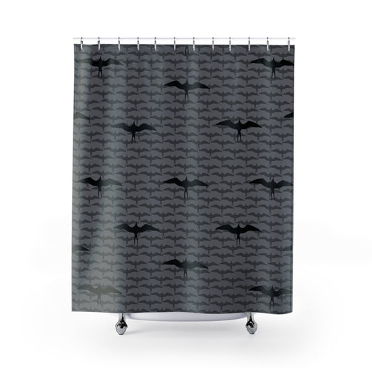 Grey Iwa Shower Curtains