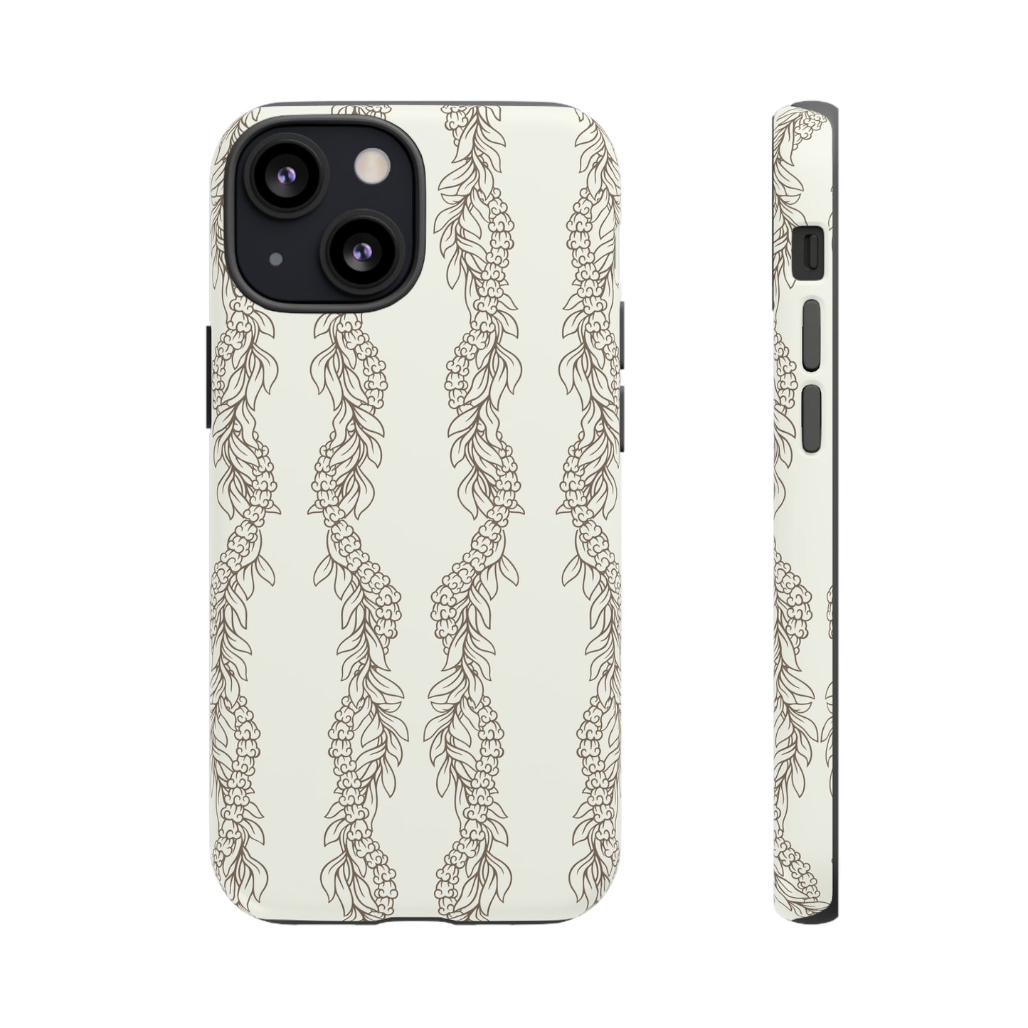 Cream Maile & Crownflower Tough Phone Cases