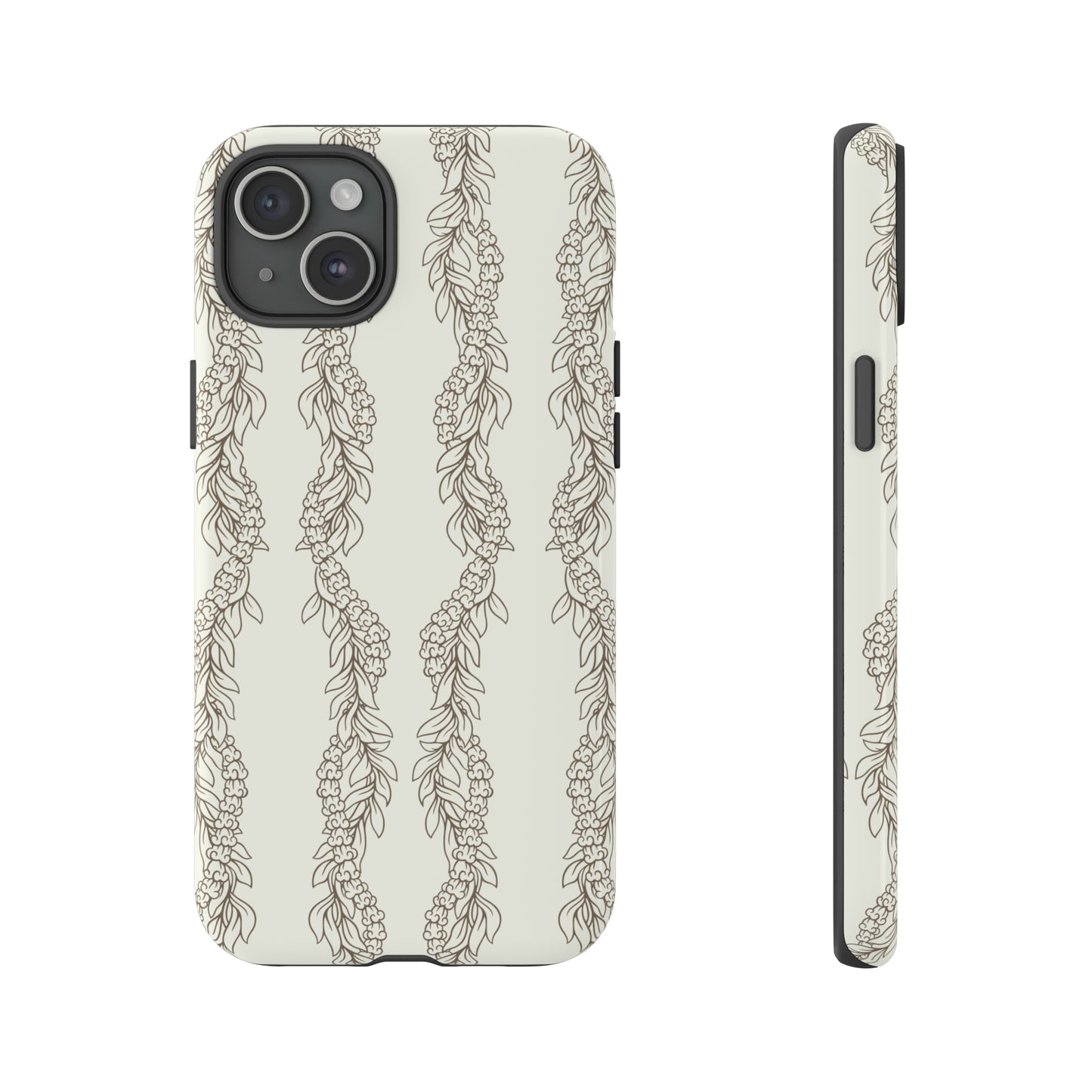 Cream Maile & Crownflower Tough Phone Cases