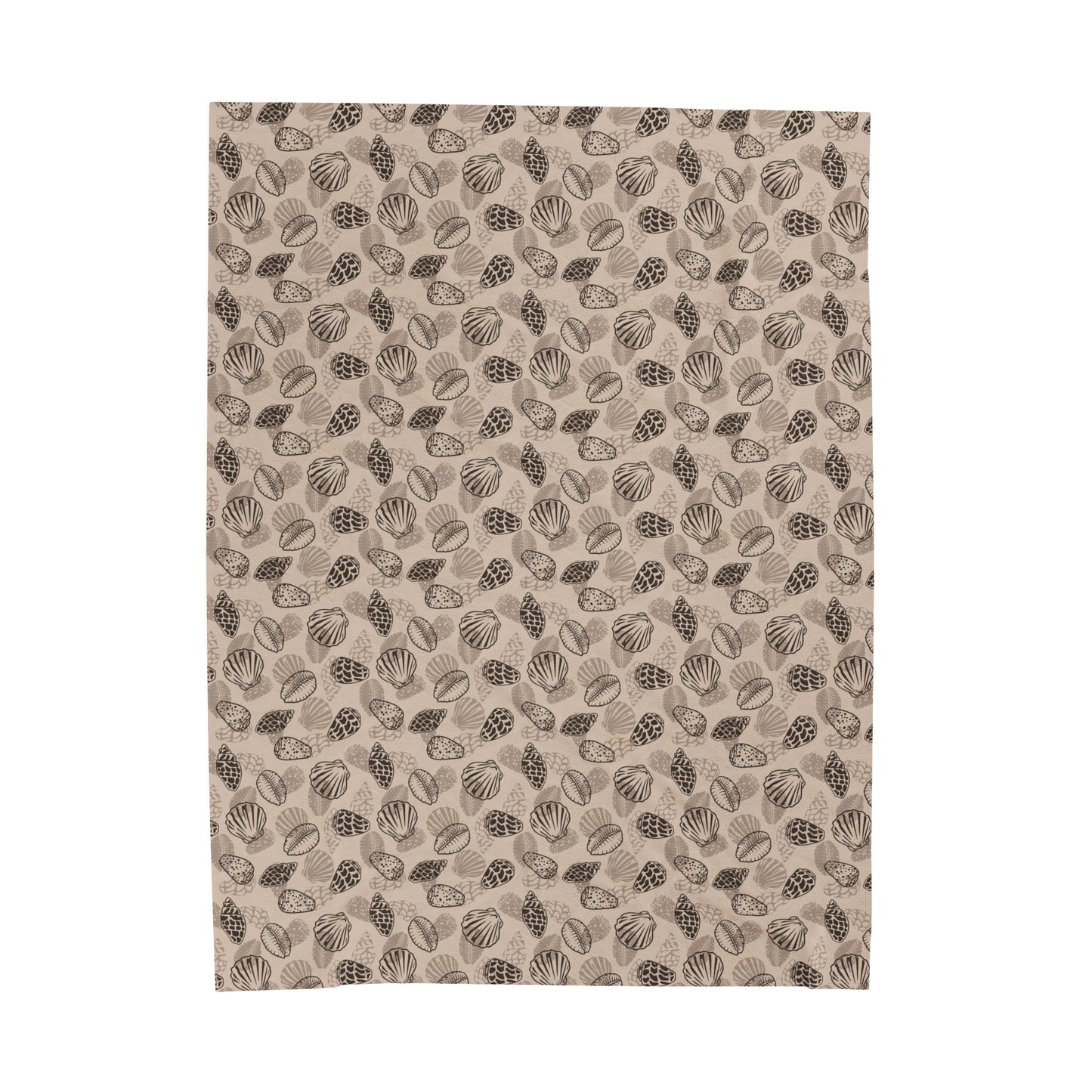 Seashell '24 Light Brown Plush Blanket