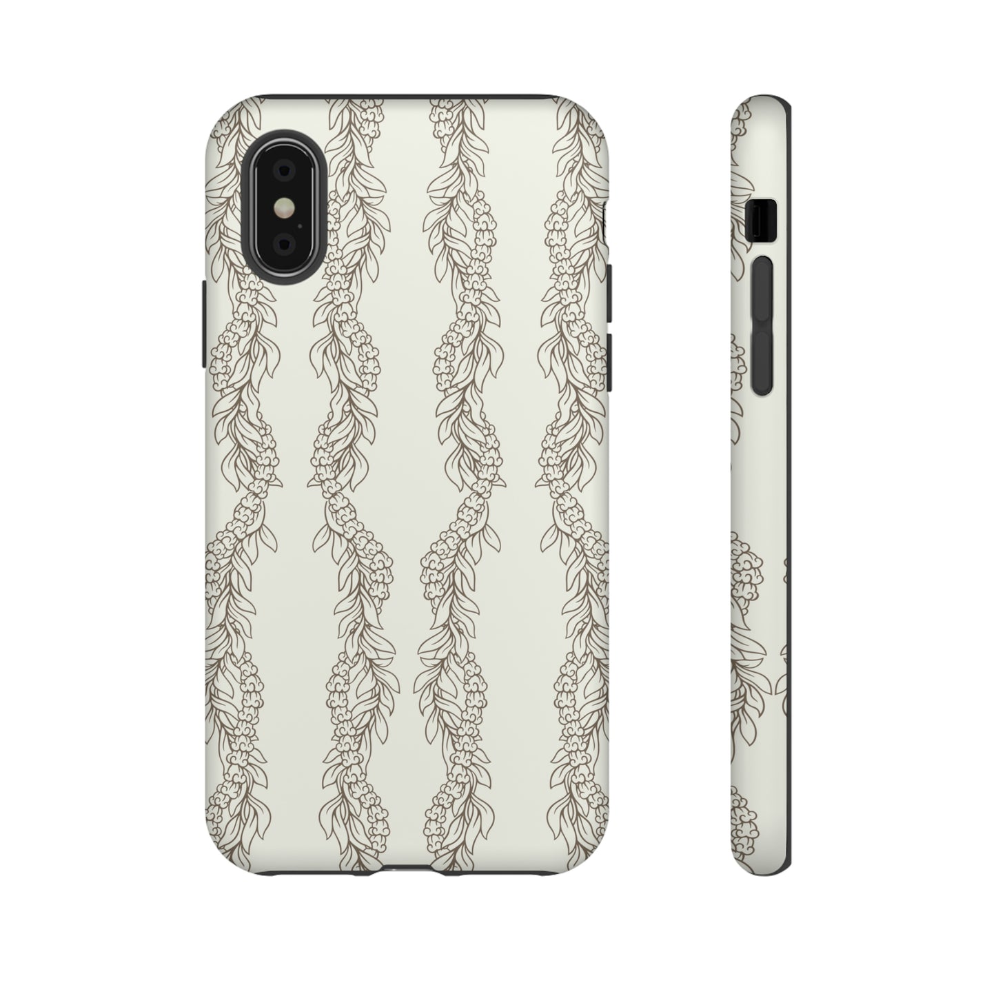 Cream Maile & Crownflower Tough Phone Cases