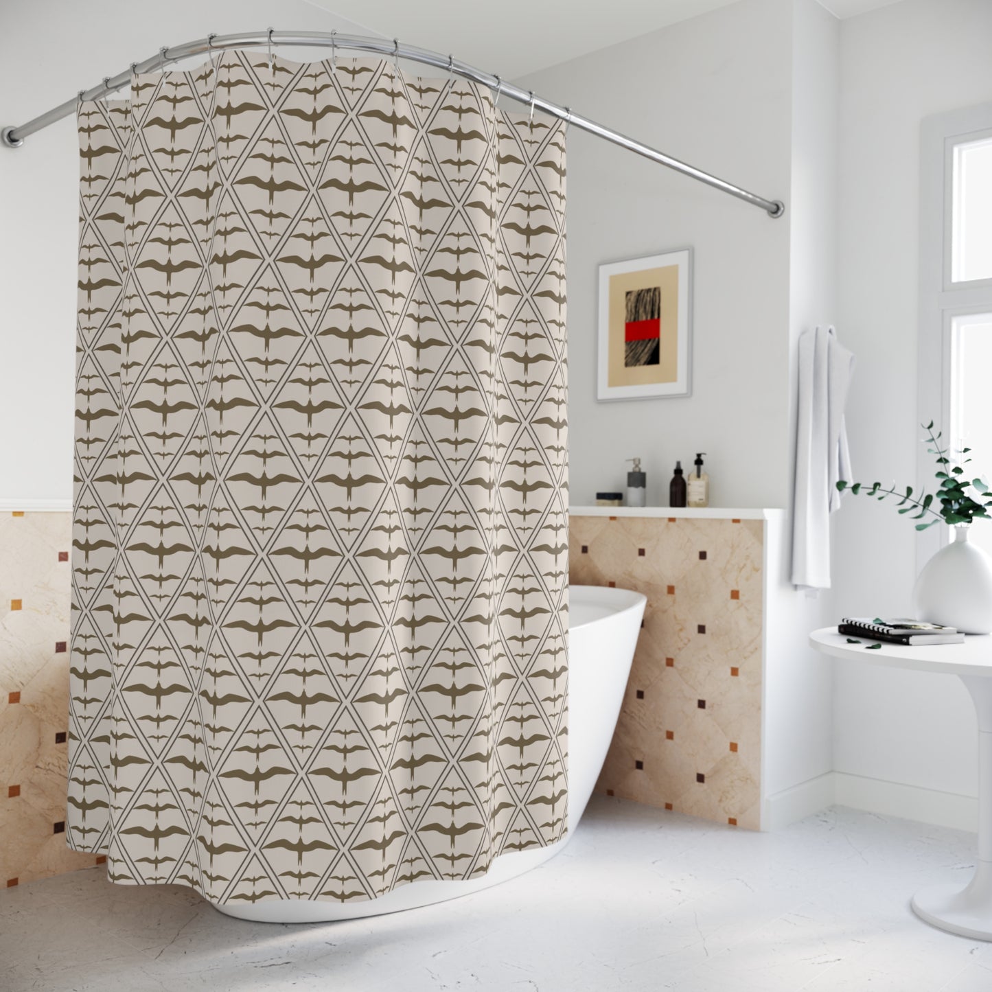 Iwa '25 Light Brown Shower Curtain