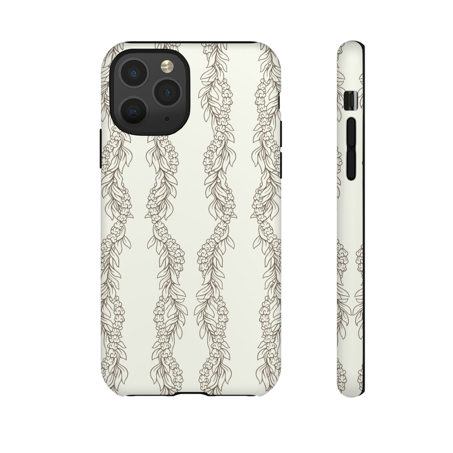 Cream Maile & Crownflower Tough Phone Cases