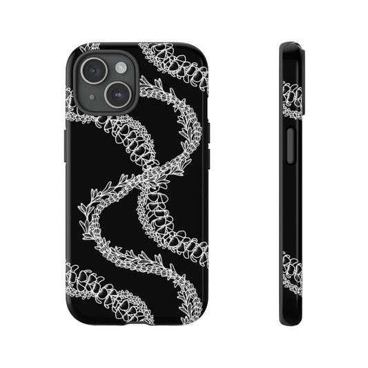 Black Curvy Lei Phone Case