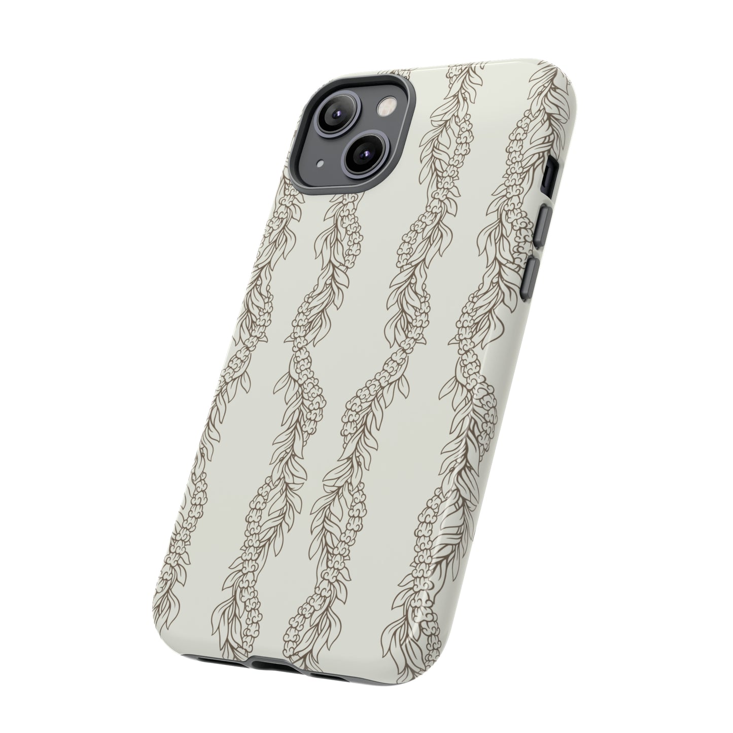 Cream Maile & Crownflower Tough Phone Cases