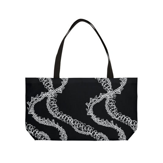 Black Curvy Lei Weekender Tote Bag