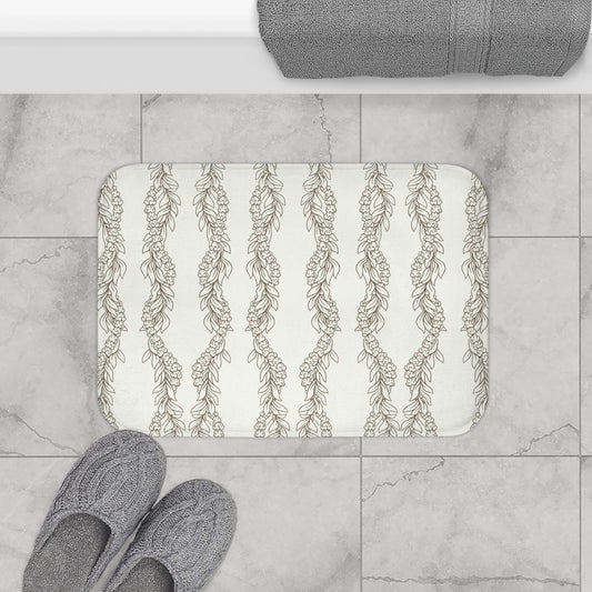 Cream Maile & Crownflower Bath Mat