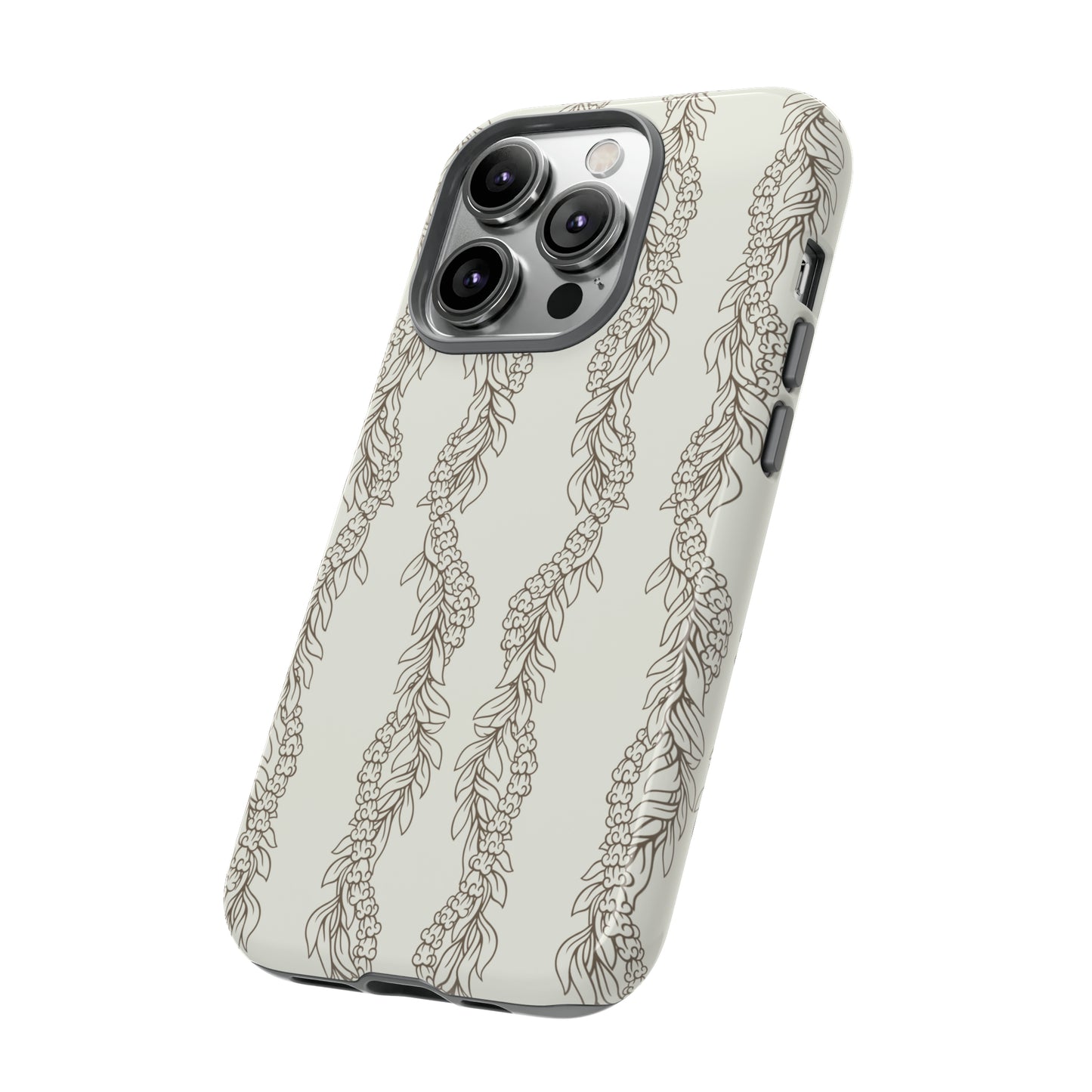 Cream Maile & Crownflower Tough Phone Cases