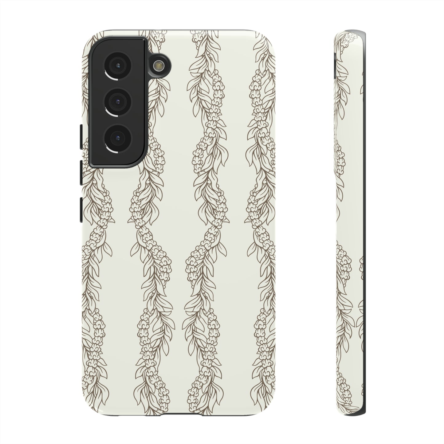 Cream Maile & Crownflower Tough Phone Cases