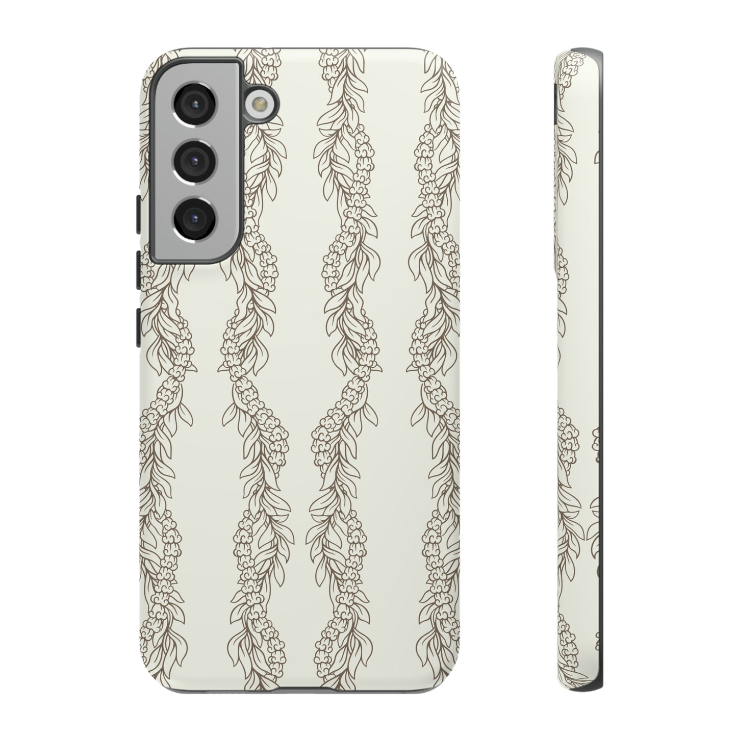 Cream Maile & Crownflower Tough Phone Cases