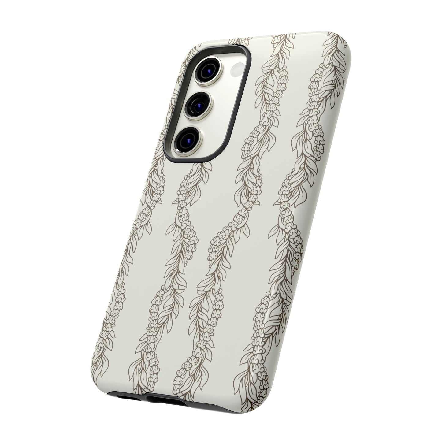 Cream Maile & Crownflower Tough Phone Cases