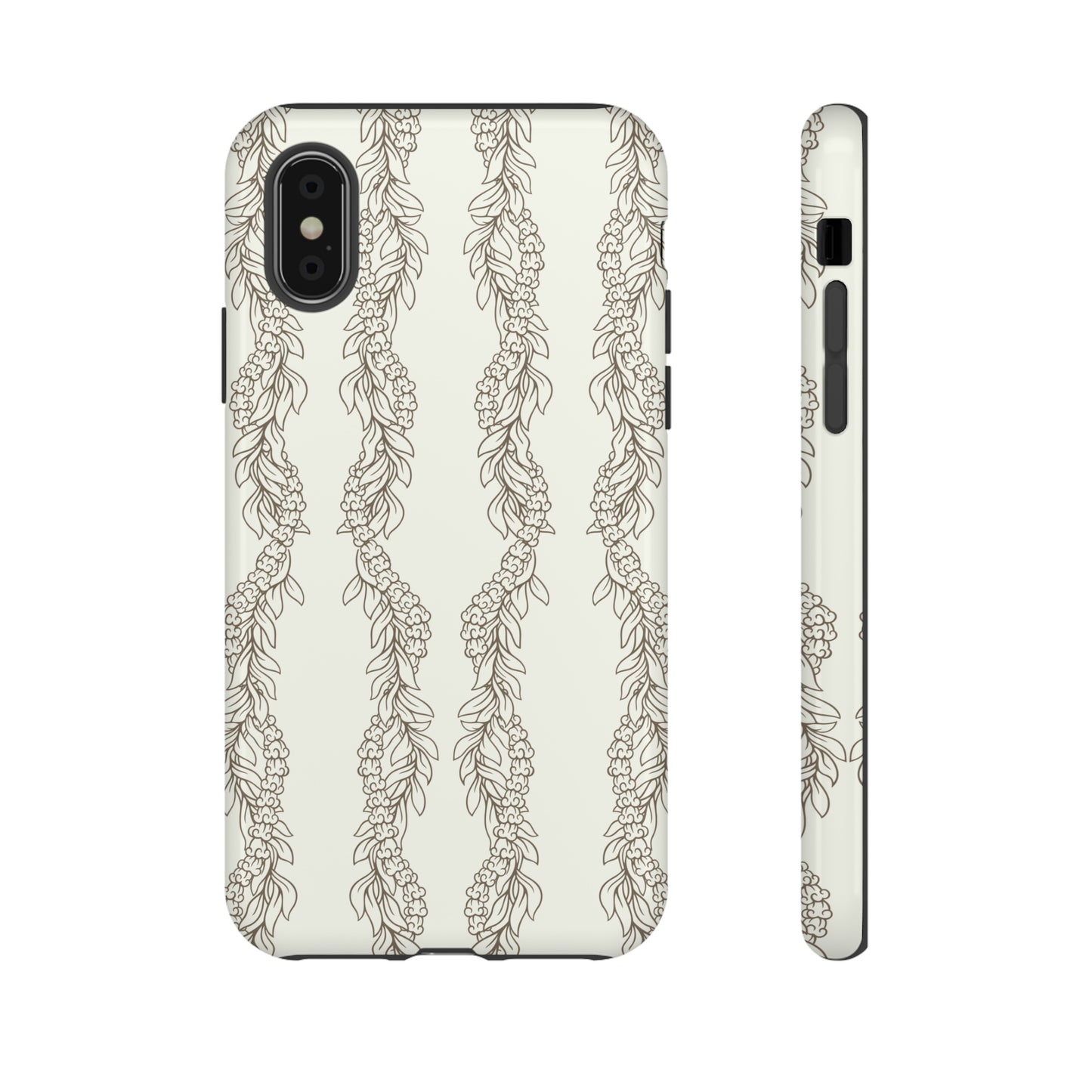 Cream Maile & Crownflower Tough Phone Cases