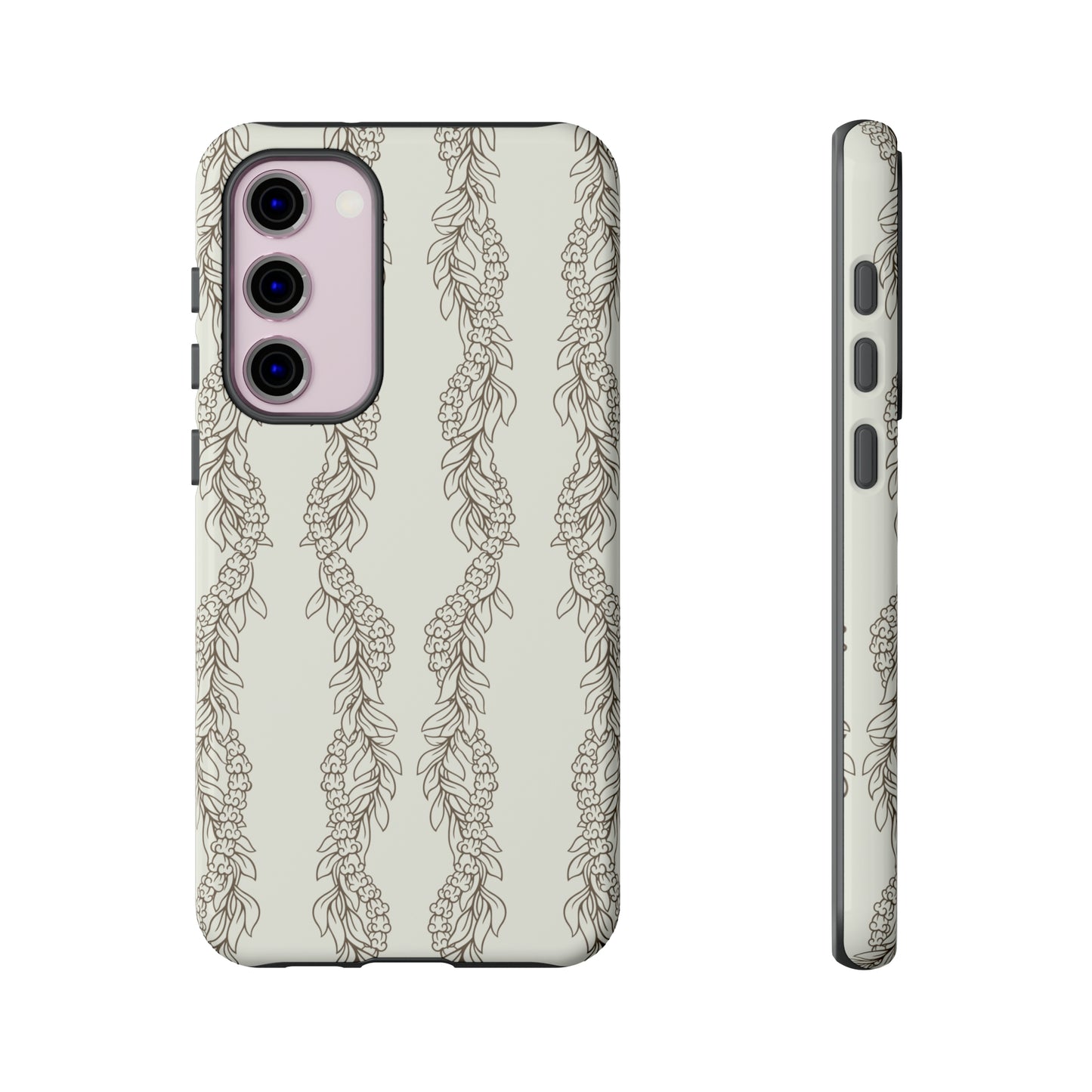 Cream Maile & Crownflower Tough Phone Cases