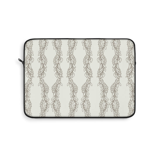 Cream Maile & Crownflower Laptop Sleeve