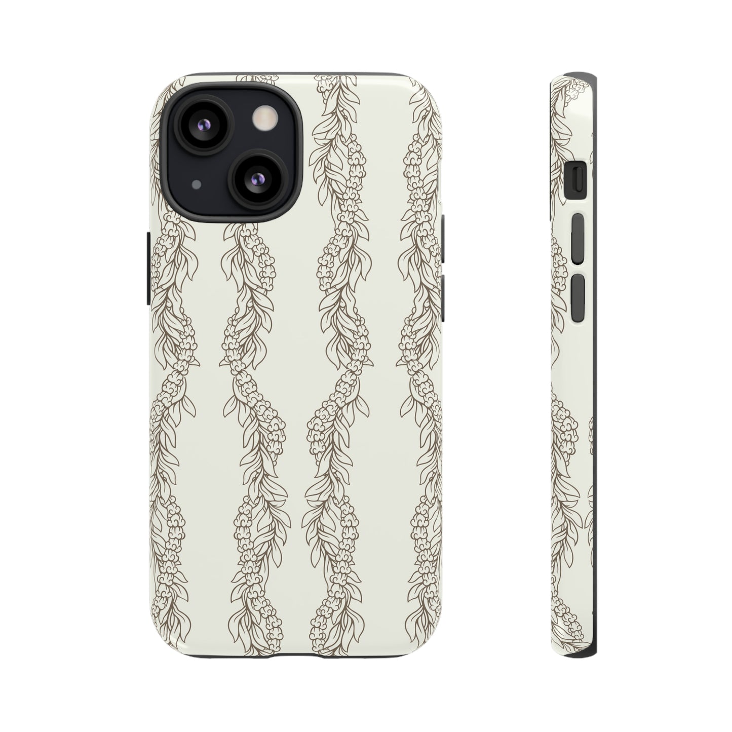 Cream Maile & Crownflower Tough Phone Cases