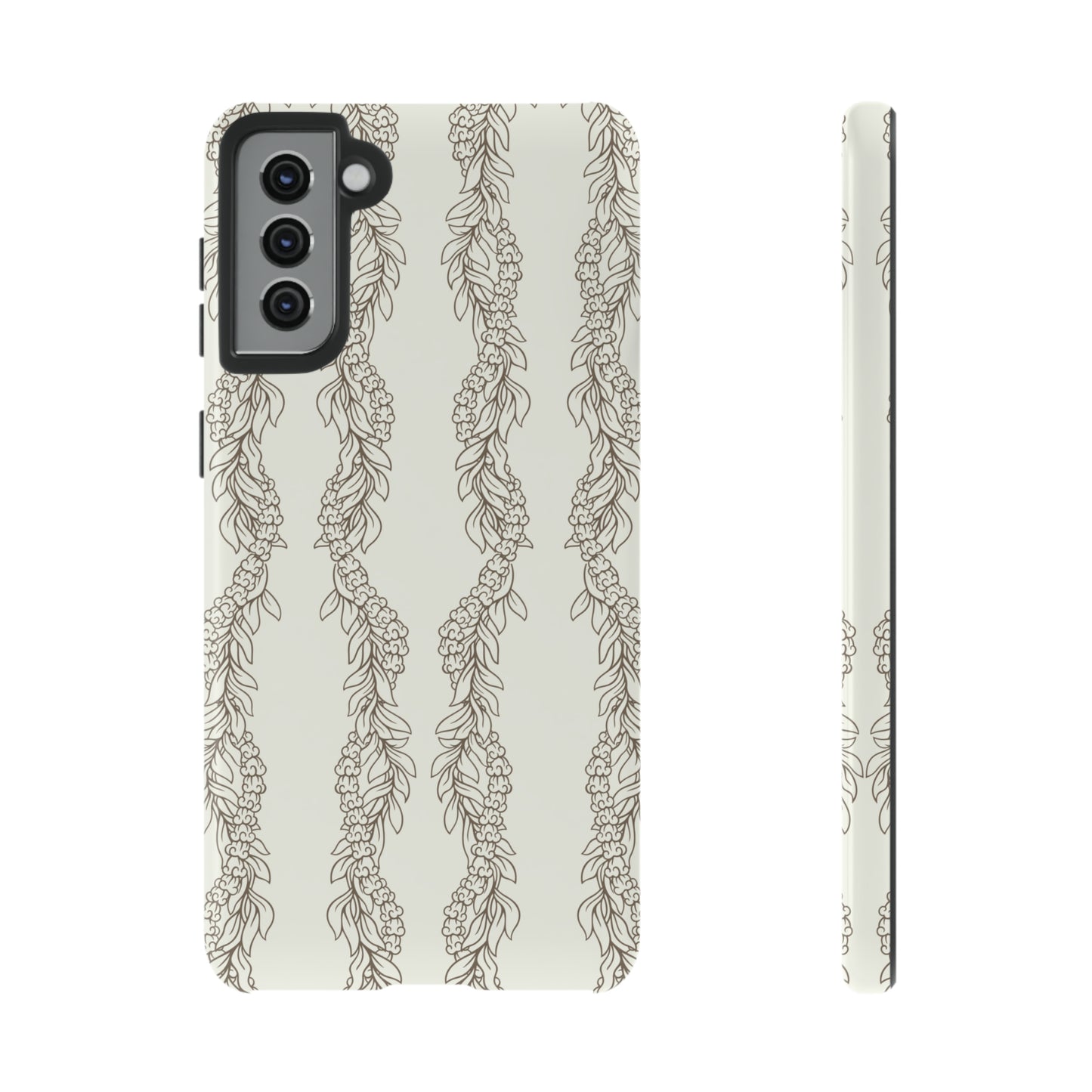 Cream Maile & Crownflower Tough Phone Cases