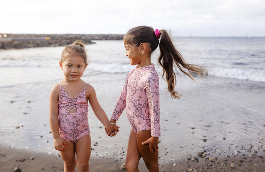 Wild hibiscus Teagan Keiki Long Sleeve Swim