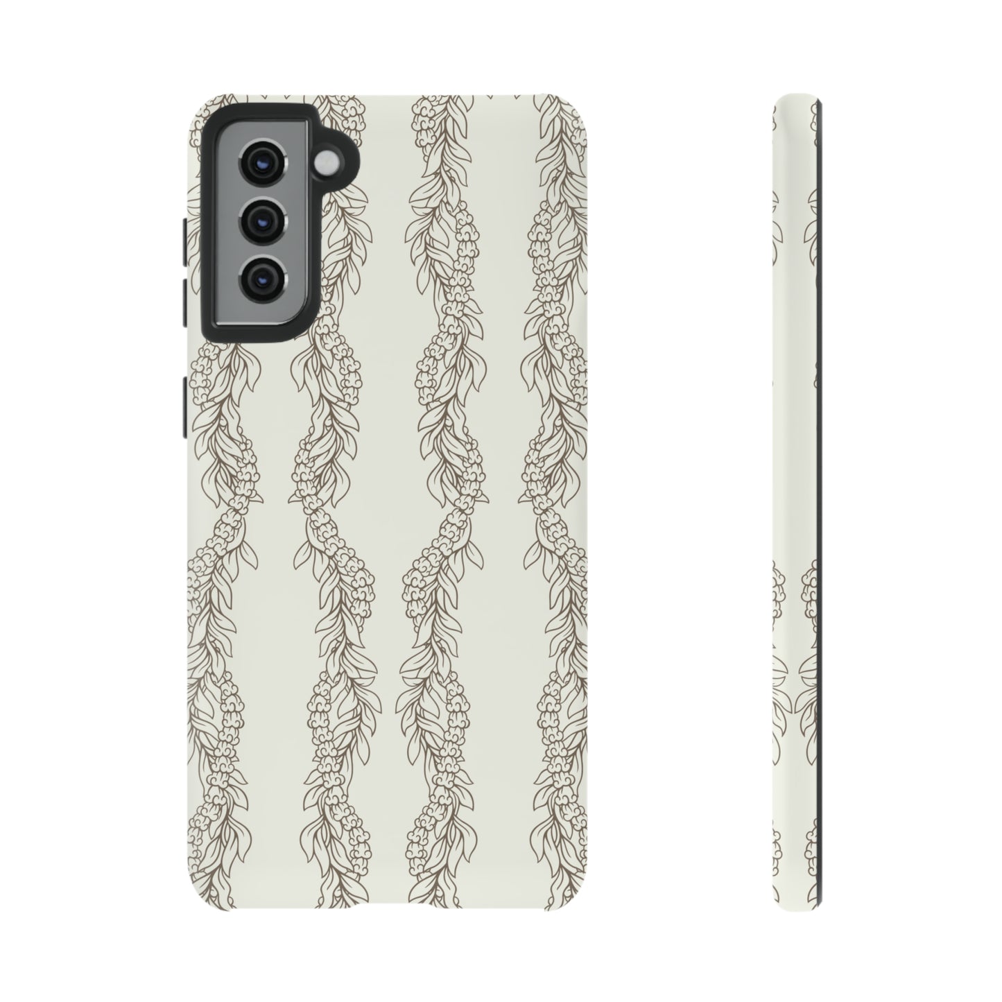 Cream Maile & Crownflower Tough Phone Cases