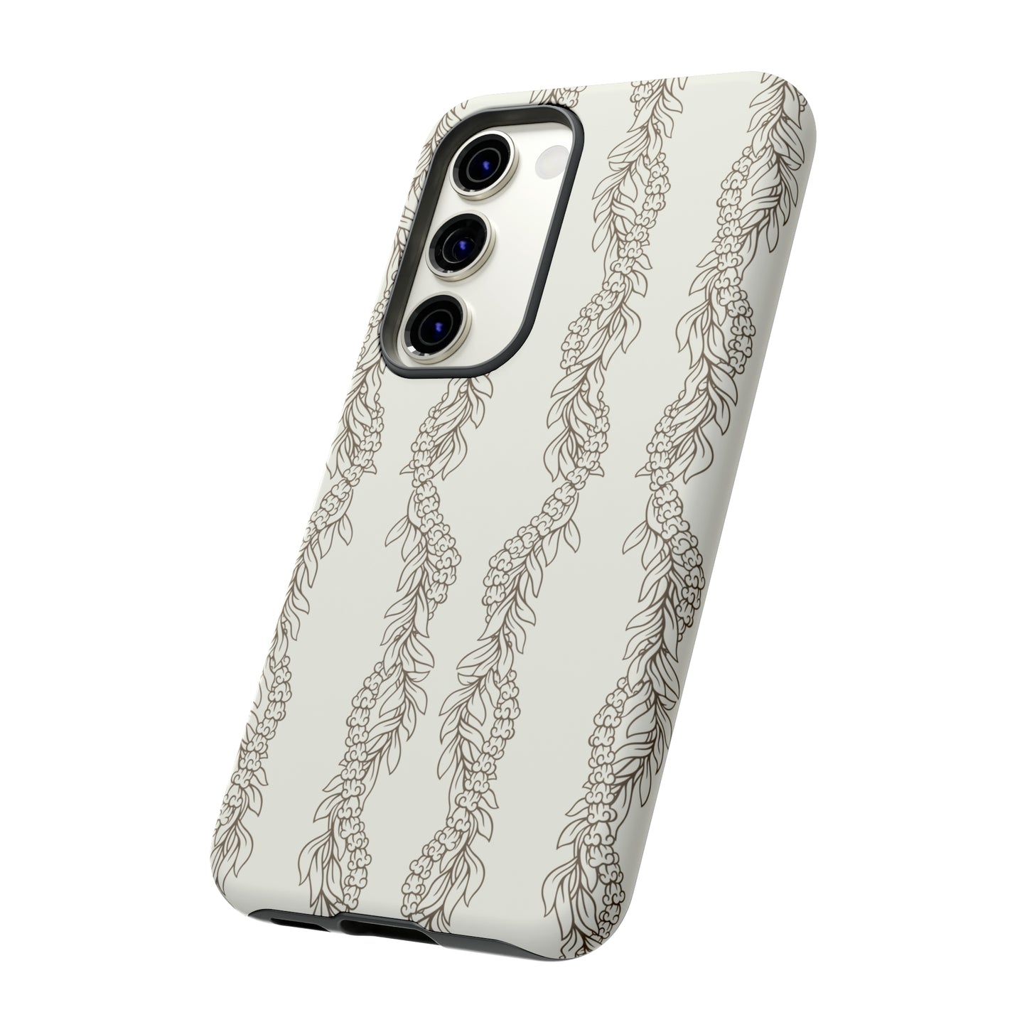 Cream Maile & Crownflower Tough Phone Cases