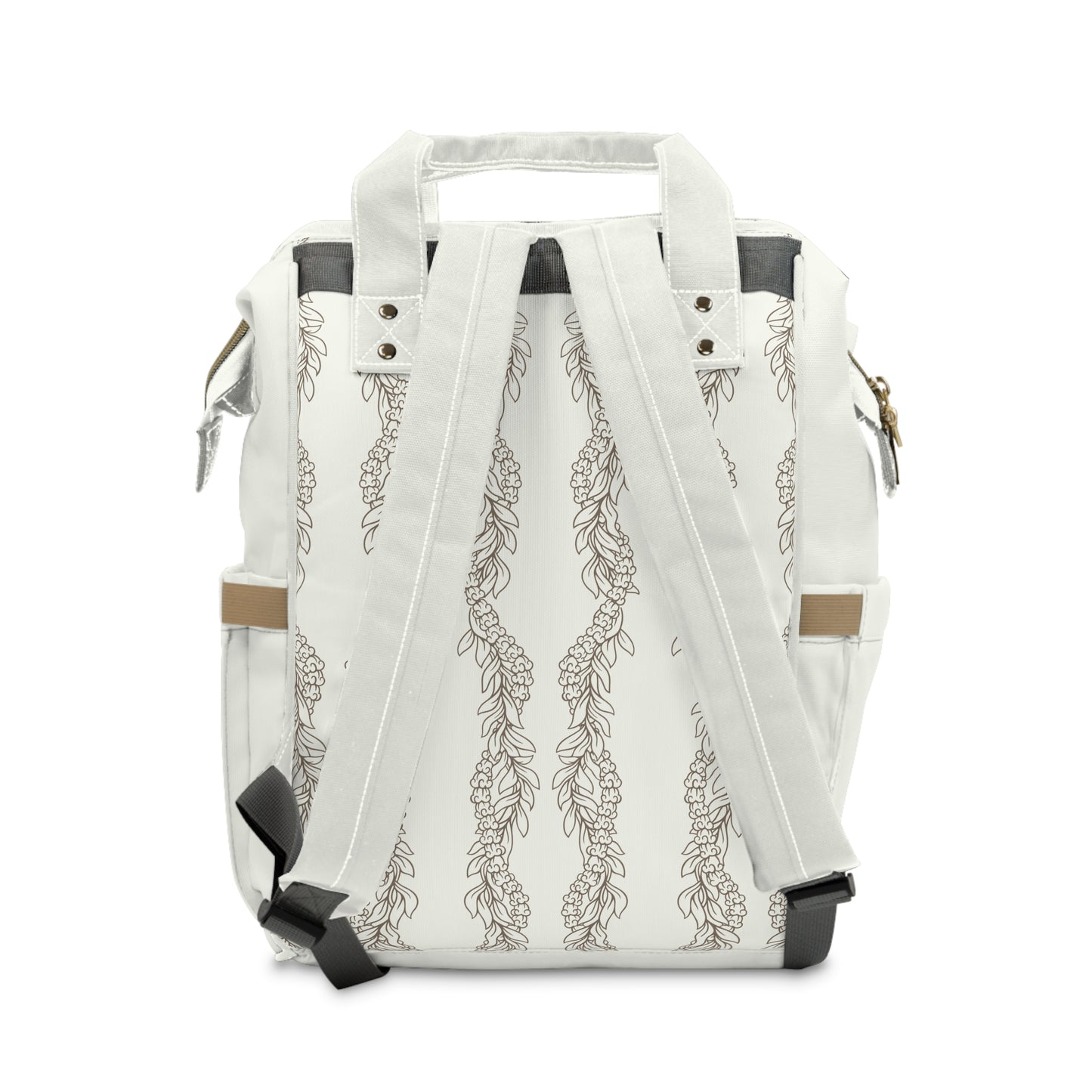 Cream Maile & Crownflower Multifunctional Diaper Backpack