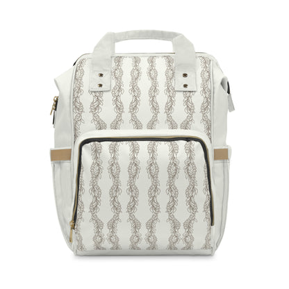 Cream Maile & Crownflower Multifunctional Diaper Backpack