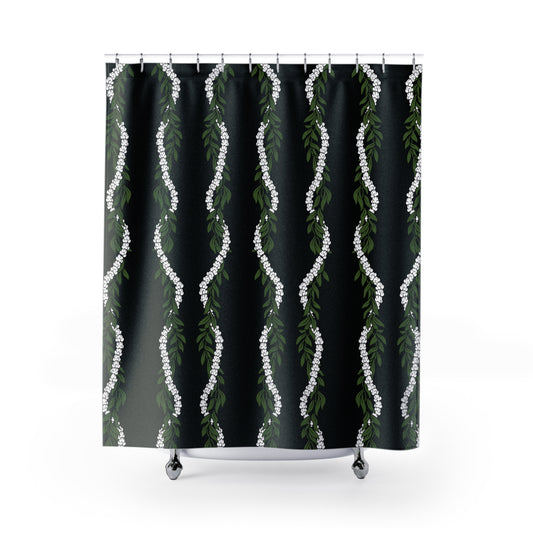 Maile & Crownflower Shower Curtains