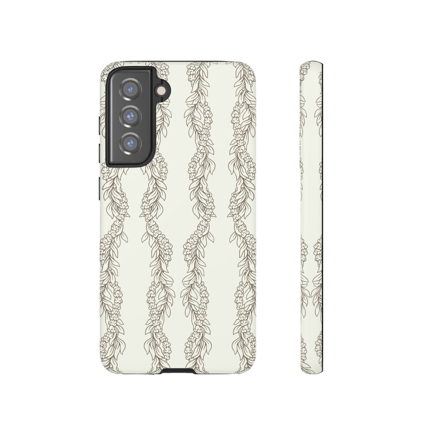 Cream Maile & Crownflower Tough Phone Cases