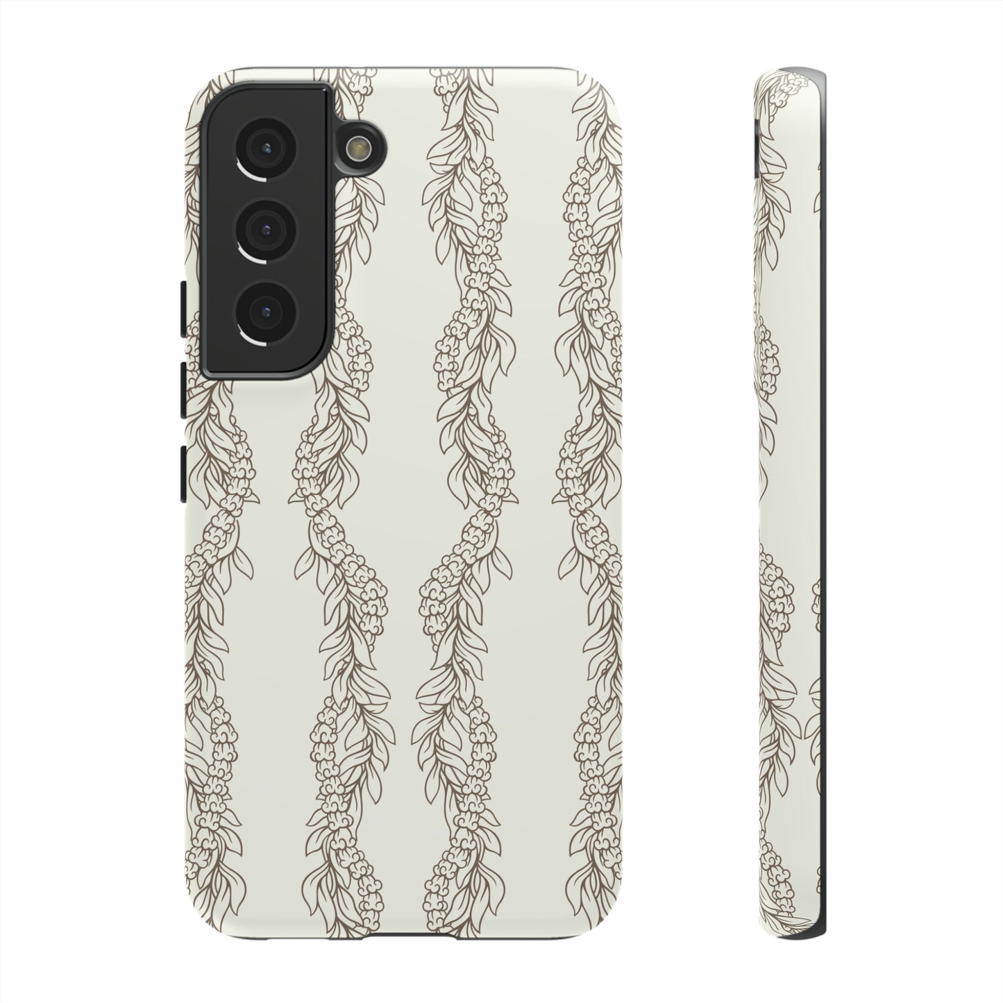 Cream Maile & Crownflower Tough Phone Cases