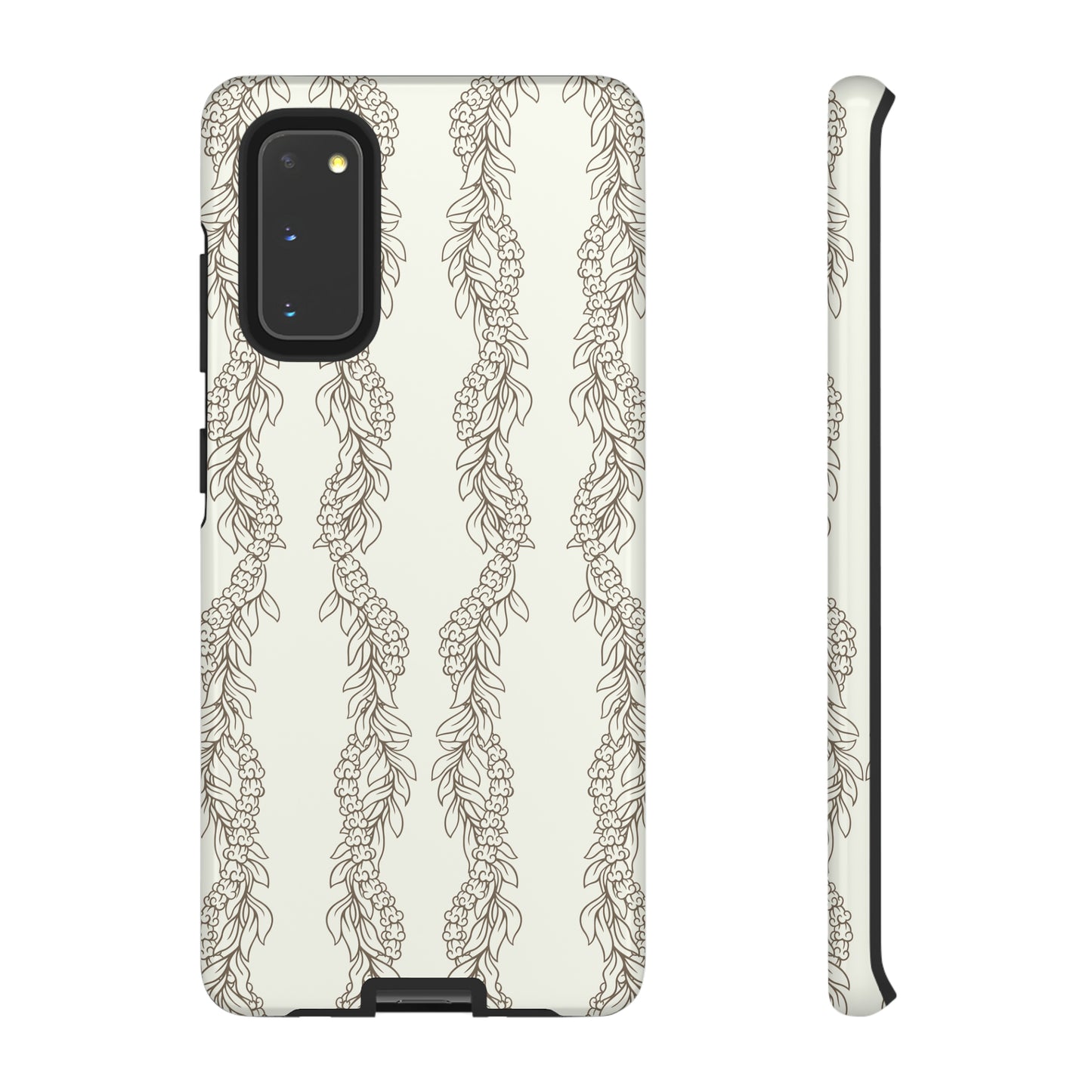 Cream Maile & Crownflower Tough Phone Cases